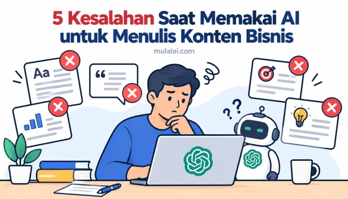 5 Kesalahan Saat Memakai AI untuk Menulis Konten Bisnis