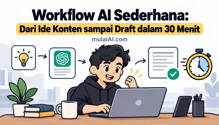Workflow AI Sederhana: Dari Ide Konten sampai Draft dalam 30 Menit
